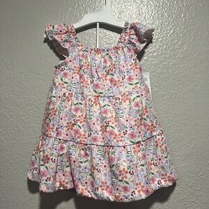 Floral Ruffle Sleeve Dress